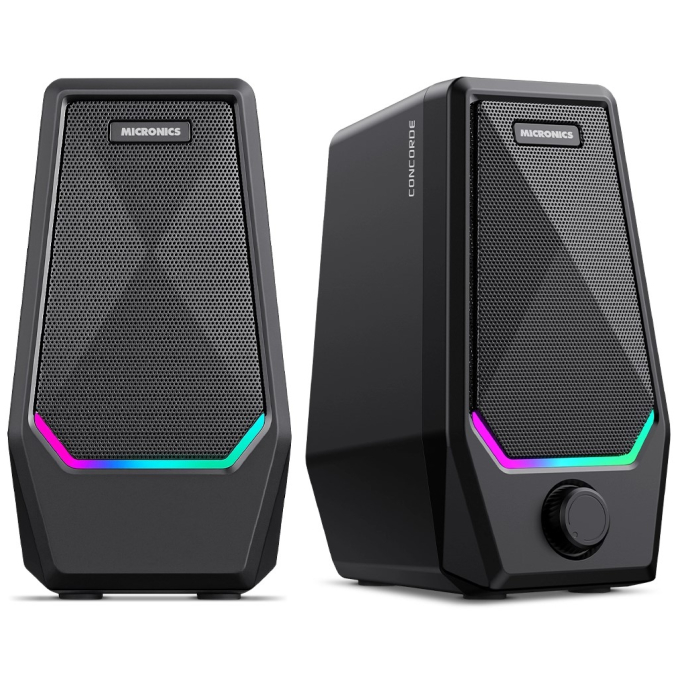 Parlantes 2.0 Micronics Concorde RGB 2.5pulgadas, S300 / Micronics