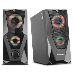 Parlantes 2.0 Micronics Milano Black RGB 2.5, S310