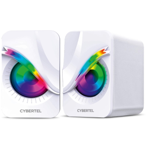 Parlantes 2.0 Cybertel Exxpert White RGB 2, S301W