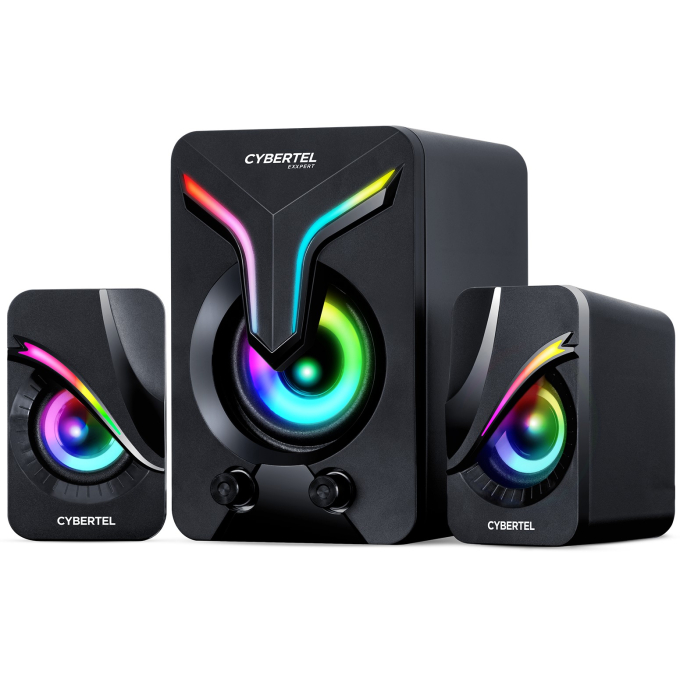Parlantes 2.1 Cybertel Exxpert RGB, S500 / Cybertel