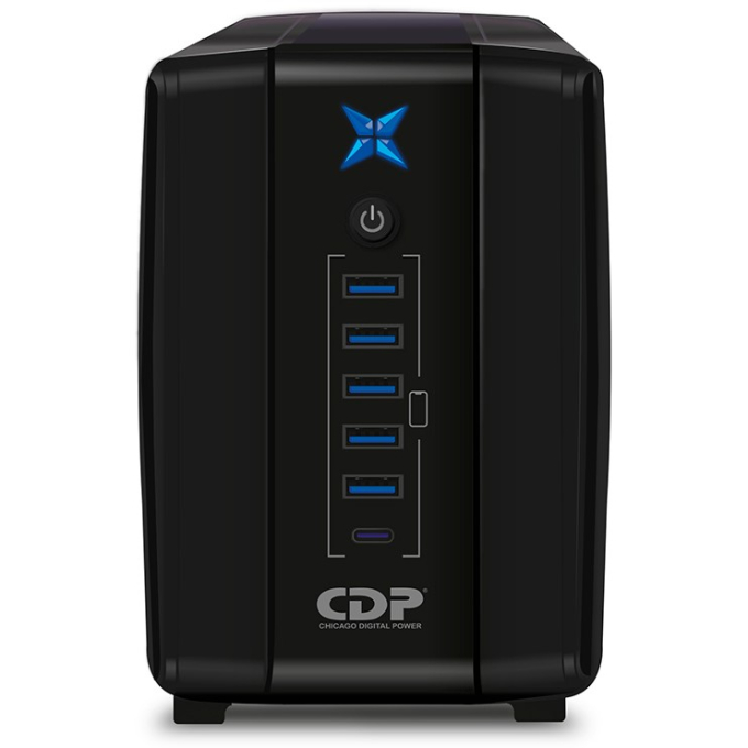 UPS CDP Interactivo 750VA 375W 220V 8 Salidas 5 Puertos, R-UPR758i / CDP