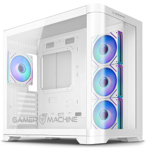 Case Micronics Galaxy White 4 Ventiladores ARGB, FC1034W