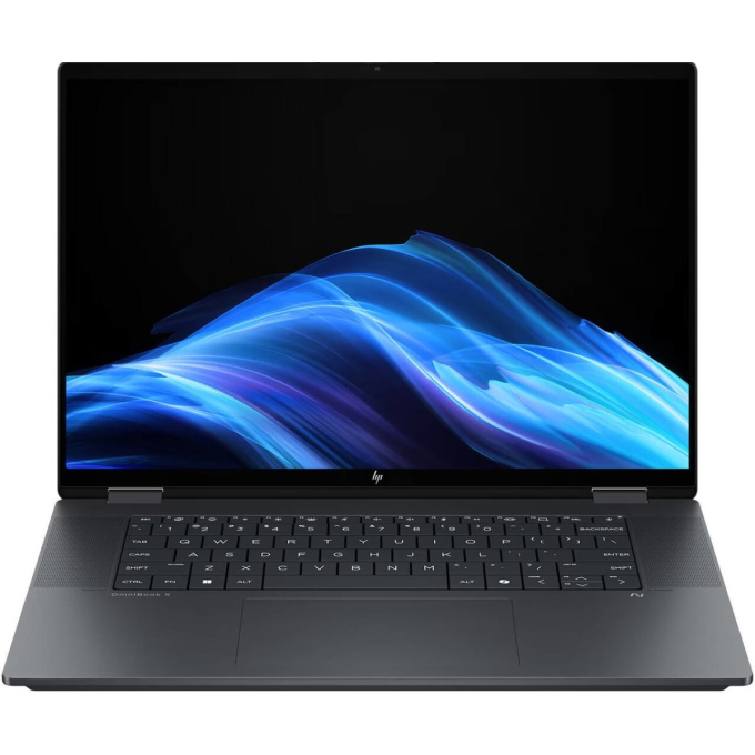 Laptop HP OmniBook X Flip, Intel Core Ultra7 256V, Memoria RAM 16GB LPDDR5X, Disco Solido 1TB SSD, Pantalla 16pulgadas 1920x1200 2K Tactil, Win11, 16-AS0023DX / HP