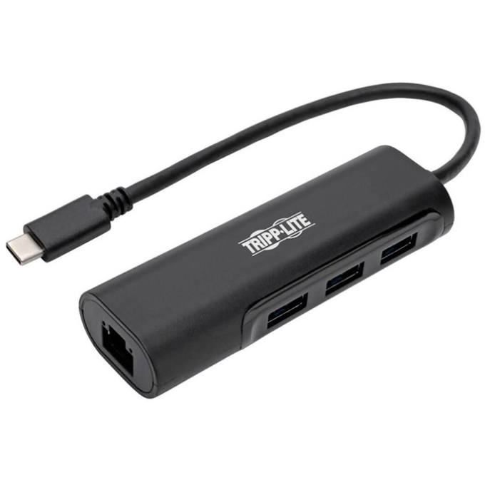 Hub USB-C Tripp Lite 3 Puertos USB 3.1, RJ-45 Gigabit, 5Gbps, U460-003-3A1GB / TRIPP-LITE