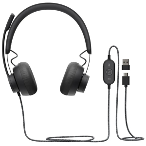Audifonos con Microfono Logitech Zone Wired B2B, USB/USB-C, Microsoft Teams, Black, 981-000871 / LOGITECH