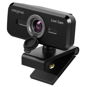 Camara Web Creative Live Cam Sync V2 Full HD 1080p Dual Microfono USB con Tapa Black, 73VF088000000 / CREATIVE