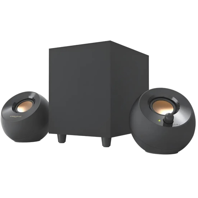 Parlante Creative Pebble Plus 2.1 8W/16W 3.5mm USB Black, 51MF0480AA000 / CREATIVE