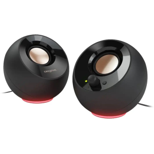 Parlante Creative Pebble SE RGB 2.0 4.4W/8.8W 3.5mm USB Black, 51MF1725AA000