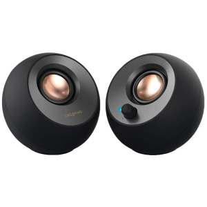 Parlante Creative Pebble V2 2.0 8W/16W 3.5mm USB-C Black, 51MF1695AA000