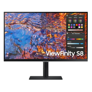 Monitor Samsung ViewFinity S8 27 4K UHD 3840x2160 IPS 60Hz 5ms, USB Tipo-C, DisplayPort, Concentrador USB, Compatible con Montura VESA, Negro, S27B804PXN