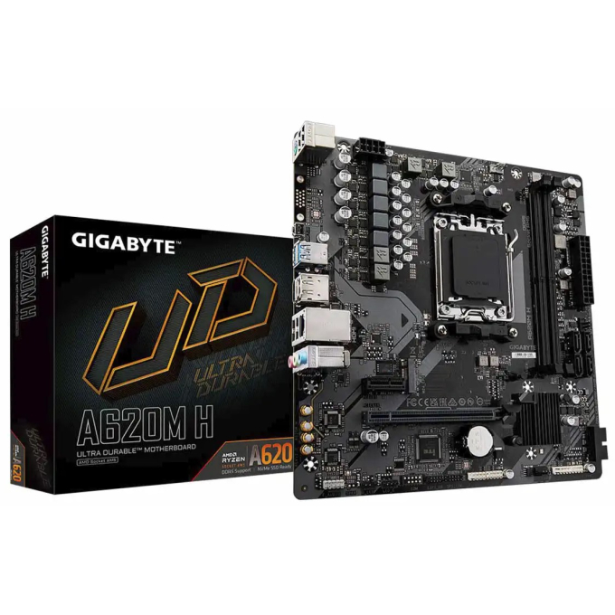 Placa Madre Gigabyte A620M H, AMD A620, Socket AM5, mATX, DDR5,Rev. 1.2 / GIGABYTE