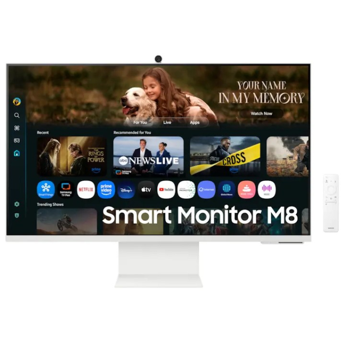 Monitor Samsung Smart AI M8 32pulgadas 3840x2160 4K UHD, Blanco, LS32FM801ULXPE / Samsung
