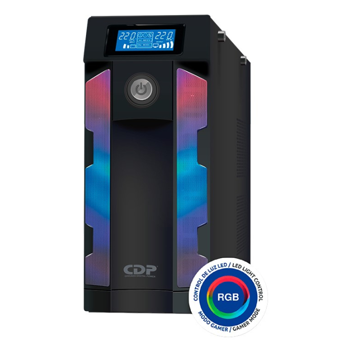 UPS CDP G-SMART1516BI, 1500VA/900W, 16 Salidas, 8 USB-A, 2 USB-C, Gaming / CDP