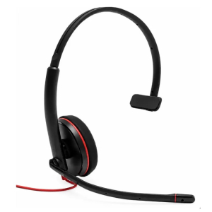 Audifonos con Microfono Poly Blackwire 3210, Cableados, Monoaurales, USB-C, Adaptador USB-C/A, 8X214A6 / Poly