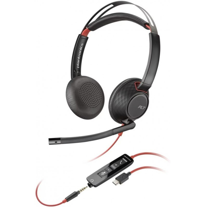 Audifonos con Microfono Poly Blackwire 5220, Cableados, 8X231AA / Poly