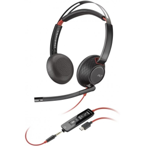 Audifonos con Microfono Poly Blackwire 5220, Cableados, 8X231AA / Poly