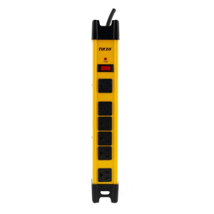 Protector contra Sobretensiones Forza FSP-806 125V 1875W, 6 Tomas de Corriente, Cable 91cm, Amarillo / Forza