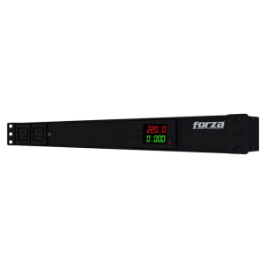 PDU Forza 1U para Rack 10 Tomas de Corriente, 8 x C13, 2 x C19, AC 200/240V, Medido con SPD, FPD-1012M1U / Forza
