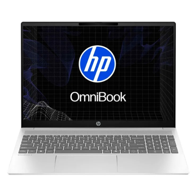 Laptop HP OmniBook 5 16-BC1052WM, AMD Ryzen5 8540U, Memoria RAM 8GB DDR5, Disco Solido 512GB SSD, AMD Radeon 740M, Pantalla 16pulgadas WUXGA 1920x1200, Win11, Glacier Silver / HP