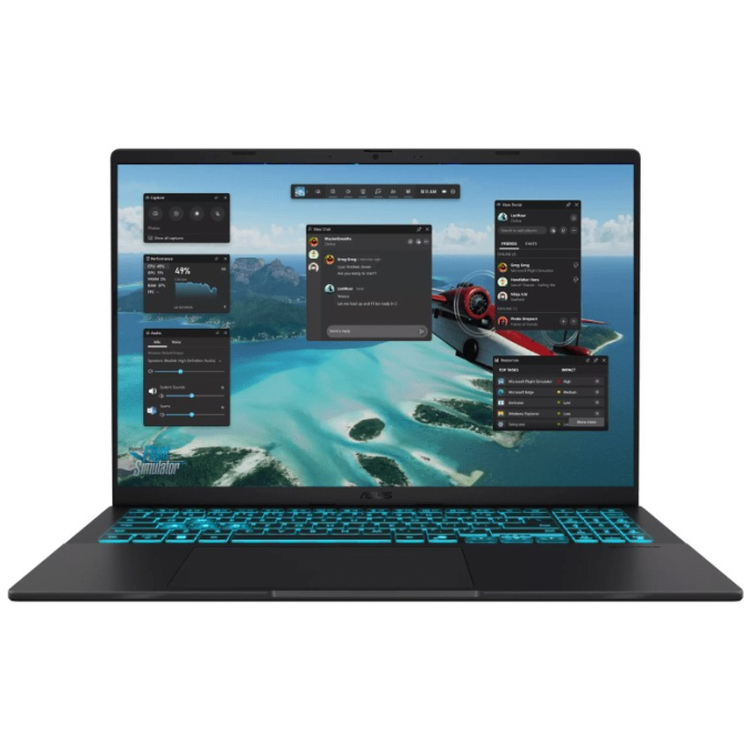 Laptop Asus V16 V3607V, Intel Core 7 240H, Memoria RAM 8GB DDR5, Disco solido 512GB SSD, Video Nvidia RTX 3050 6GB, Pantalla 16pulgadas / Asus