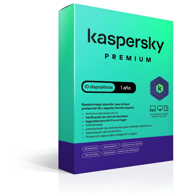Antivirus Kaspersky Premium, 10 Dispositivos, 1 A?o / KASPERSKY