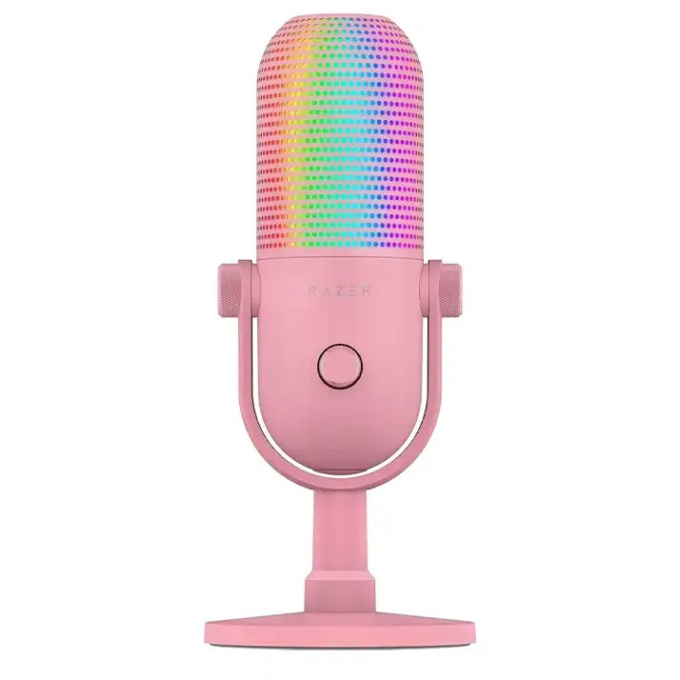 Microfono Gamer Razer Seiren V3 Chroma, Supercardioide, Sensor Tactil, Silent, Quartz, RZ19-05060300-R3U1 / RAZER