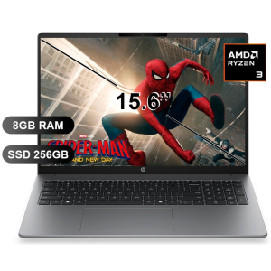 Laptop HP 200 G2A, AMD Ryzen 3 210, Memoria RAM 8GB DDR5, Disco Solido 256GB SSD, Pantalla 15.6 1920x1200 WUXGA, D61M8AT