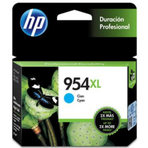 Cartucho de tinta HP 954XL Cian para Impresoras HP OfficeJet Pro 8210, 8216, 8218, 7740 All-in-One, 8710, 8720, 8730, 8740, Celeste - 1600pgs