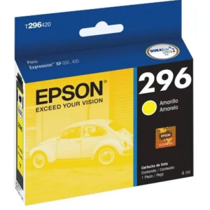 Cartucho de Tinta Compatible Amarillo Epson 296 para Impresoras XP-231, 241, 431, 441 - 250 Paginas
