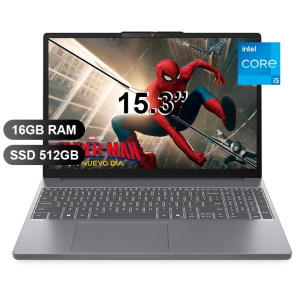 Laptop Lenovo IdeaPad Slim 3 15IRH10, Intel Core i5-13420H, Memoria RAM 16GB DDR5, Disco Solido 512GB SSD, Pantalla 15.3 1920x1200 WUXGA IPS, 83K1016CLM