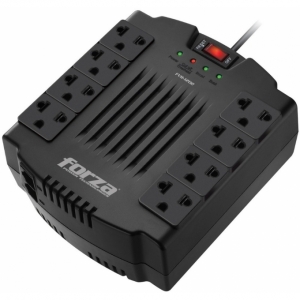 ESTABILIZADOR HIBRIDO FORZA (8 TOMAS) FVR-1202 USB 1200VA / FORZA