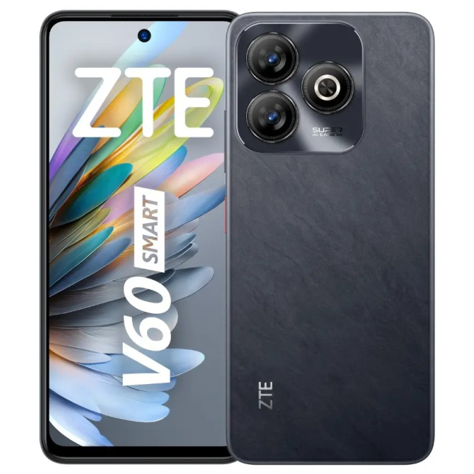 Celular ZTE V60 Smart, Memoria RAM 4GB, Almacenamiento 256GB, 4G LTE, Single SIM, Black / ZTE