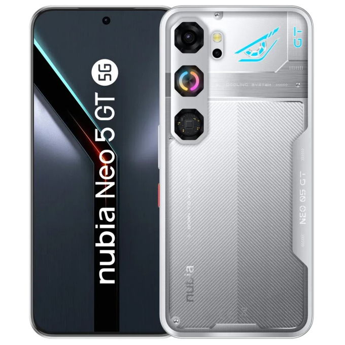 Celular ZTE Nubia Neo 5 GT 5G, Memoria RAM 8GB, Almacenamiento 256GB, 5G LTE, Single SIM, Plateado / ZTE
