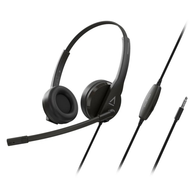 Audifonos con Microfono Creative HS-230, 3.5mm, Adaptador USB-A, 40mm, Cancelacion de Ruido, Black, 51EF1110AA000 / CREATIVE