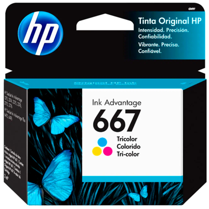 Cartucho de tinta HP 667 Standar Negro para Impresoras Deskjet 6000, 6400, 1200, 2300, 2700, 4100 series - 120 Paginas / HP