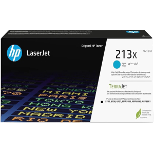 Toner HP 213X Cian (W2131X) para Impresoras LaserJet Enterprise 5700dn, 6700dn, 6701dn, MFP 5800dn, 6800dn - 6.000 Paginas