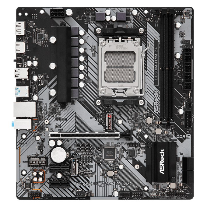Placa Madre ASRock B650M-H/M.2+, AMD B650, Socket AM5, mATX, DDR5 / AsRock