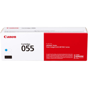 Toner Canon 055 Cian para Impresoras MF746, LBP664 - 2.100 Paginas, Celeste