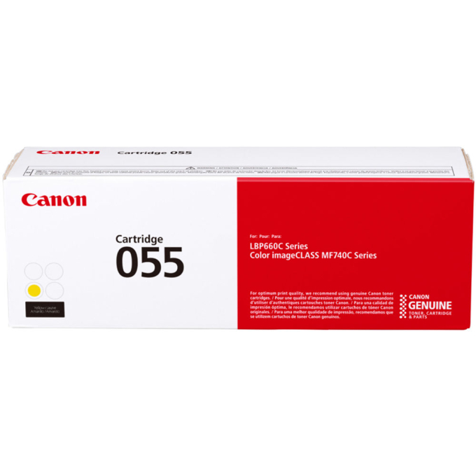 Toner Canon 055 Amarillo para Impresoras MF746, LBP664 - 2.100 Paginas / Canon