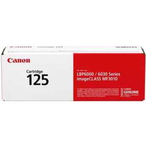 Toner Canon 125 Negro para Impresoras LBP6000, MF3010, LBP6030, LBP6030w - 1.600 Paginas