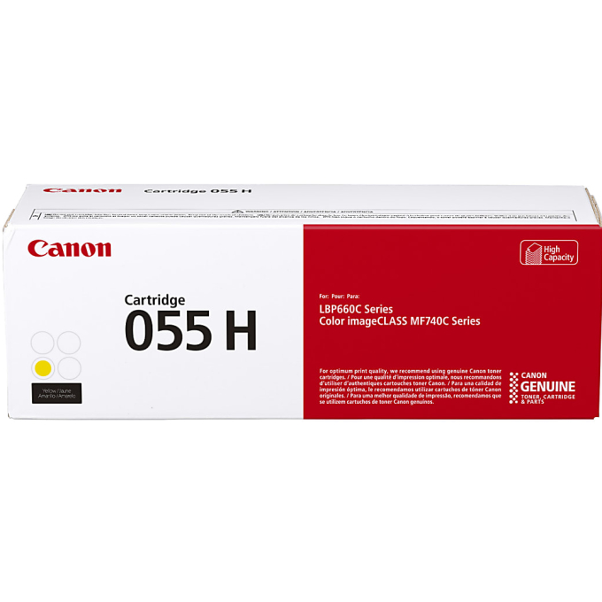 Toner Canon 055H Amarillo para Impresoras MF746, LBP664 - 5.900 Paginas / Canon