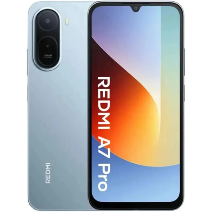 Celular Redmi A7 Pro, Memoria RAM 4GB, Almacenamiento 64GB, 4G LTE, Dual SIM, Mist Blue, 25128RN17L / REDMI