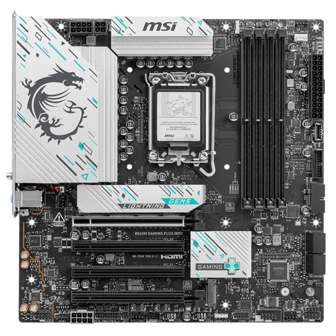 Placa Madre MSI B860M GAMING PLUS WIFI, Intel B860, Socket LGA 1851, mATX, DDR5 824142392935 / MSI