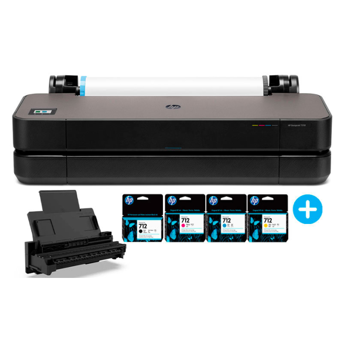 PLOTTER HP DESIGNJET T250 24-IN 5HB06L (A1) + KIT DE TINTAS + BANDEJA / HP