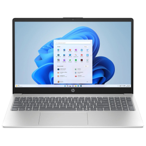Laptop HP 15-FD0084, Intel Pentium N200, Memoria RAM 4GB, Almacenamiento 128GB UFS, Pantalla 15.6 HD 1366x768, Win11, Natural Silve