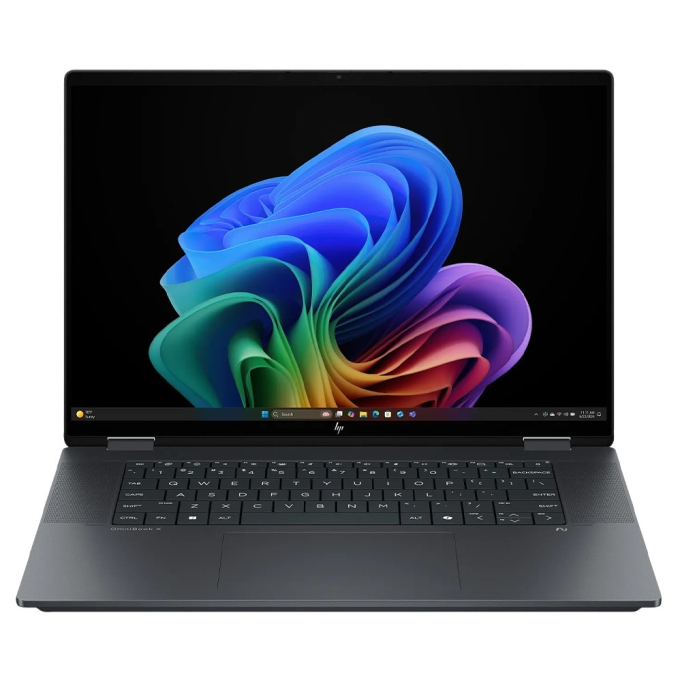 Laptop 2 en 1 HP OmniBook X Flip, Intel Core Ultra7 256V, Memoria RAM 16GB, Disco Solido 1TB SSD, Pantalla 16pulgadas 1920x1200 Tactil, Windows 11, Eclipse Grey, Teclado Retroiluminado, 16-AS0023 / HP
