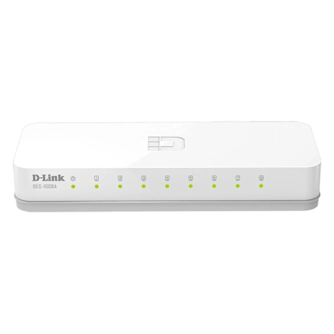 Switch D-Link DES-1008A/ E , 8 Puertos 10/100Mbps / D-LINK