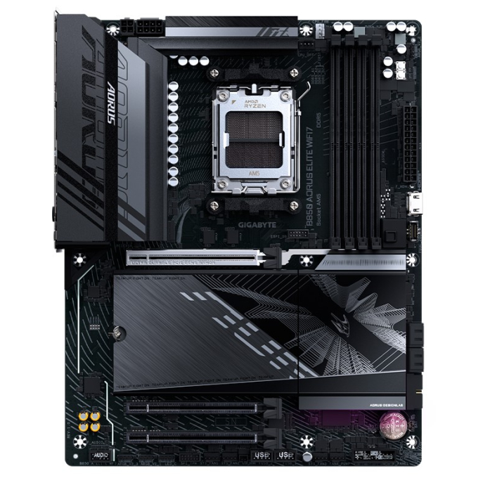 Placa Madre Gigabyte B850 AORUS ELITE WIFI7, AMD B850, Socket AM5, ATX, DDR5 / Gigabyte