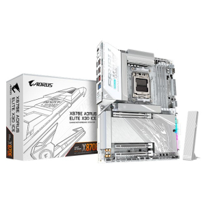 Placa Madre GIGABYTE X870E AORUS ELITE X3D ICE, AMD X870E, Socket AM5, ATX, Wifi / Gigabyte