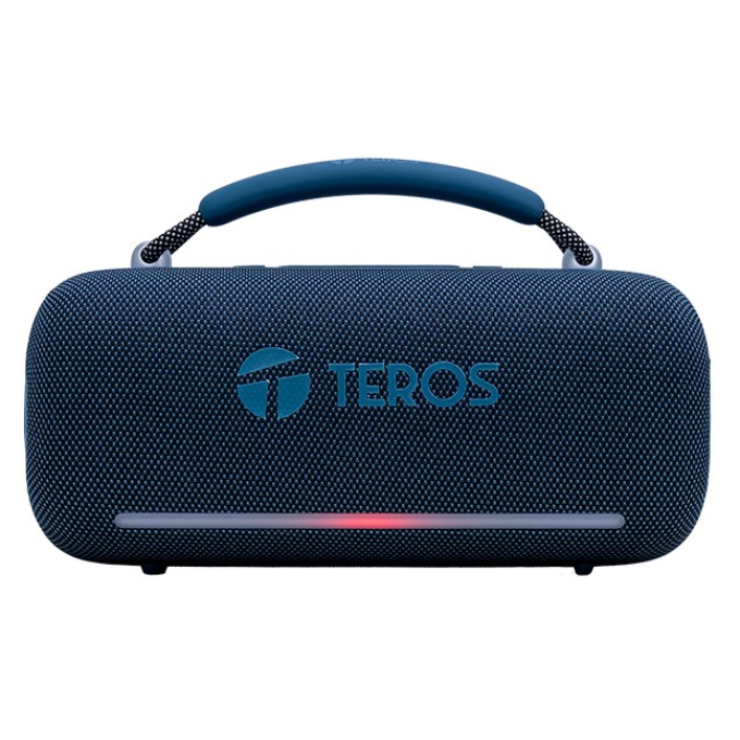 Parlante Inalambrico Teros Vibe, Bluetooth 5.3, 60W, 4000mAh, USB, Luces LED, Azul, VB-6049BL / Teros